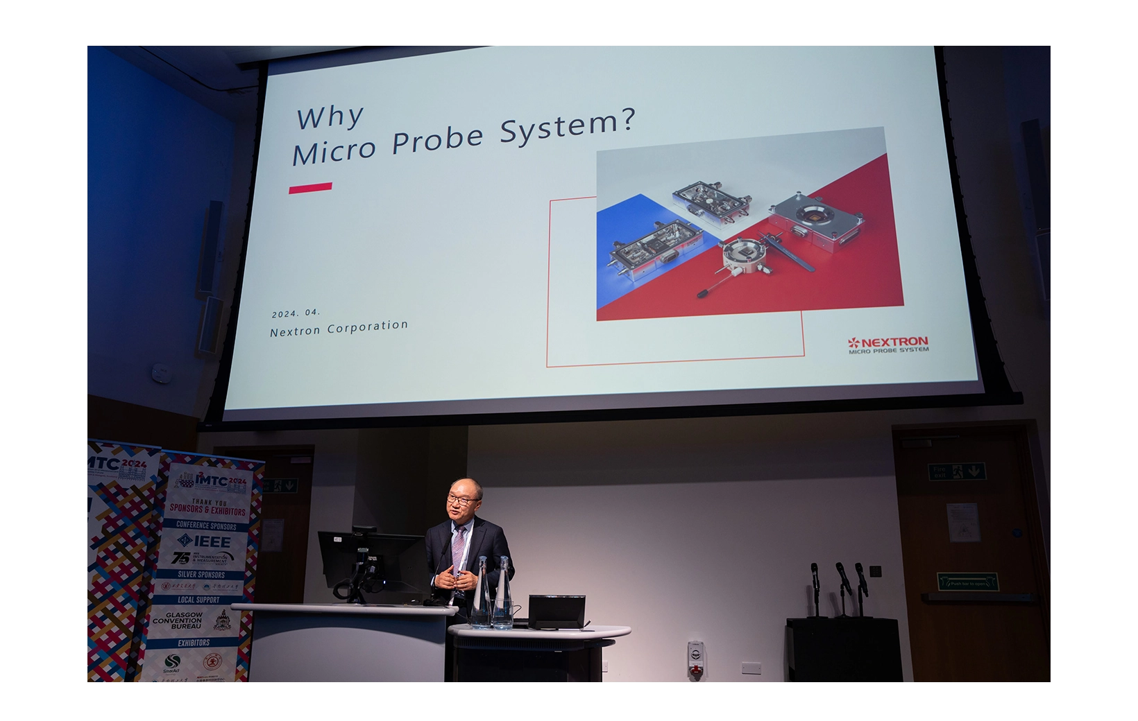 Branch manager giving a Nextron promotional presentation at the 2024 I2MTC